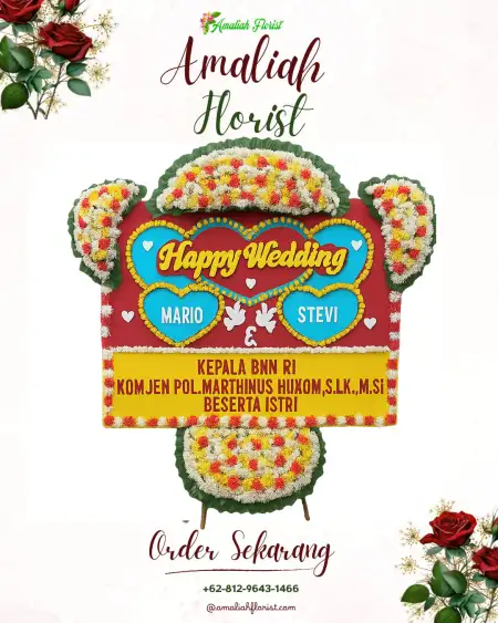 Papan Bunga Pernikahan Kenteng